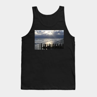 Evening mood on the beach in Blåvand, Denmark Tank Top